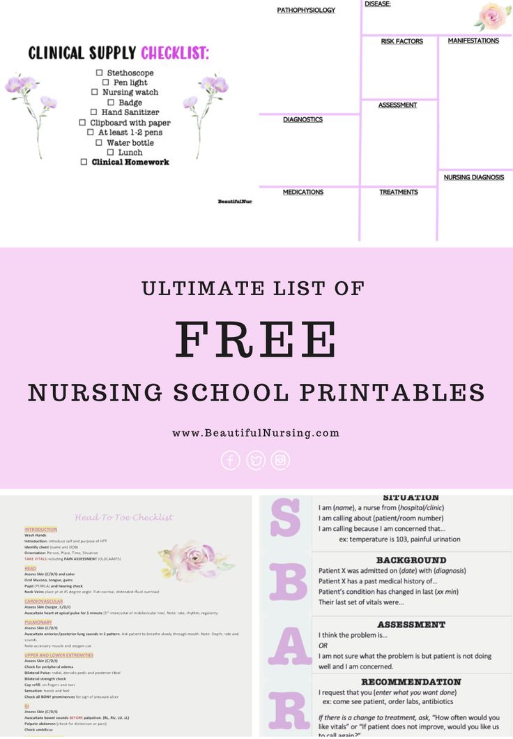 the ultimate list of free nursing school printables