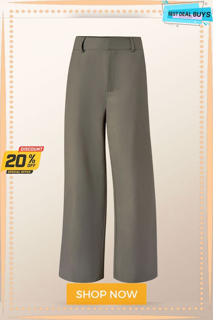 Elegant Regular Fit Solid Work Pants Women Wide Leg Pants, Pants Elegant, Unique Designers, Work Pants, Leg Pants, Wide Leg Pants, Wide Leg, Online Shopping, Pants For Women