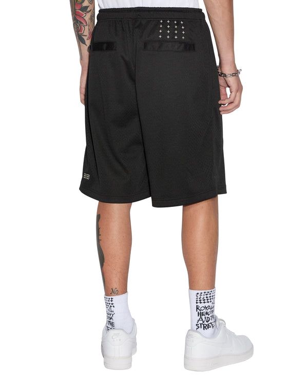 The Roll Mesh Short Black is a basketball inspired short made from a printed perforated black mesh. This short has an elasticated waistband, two side pockets and two back pockets and a custom beige Ksubi logo print on the left leg. Mesh Short, A Basketball, Mesh Shorts, Black Mesh, Logo Print, Mens Short, Rolls, Basketball, Mesh