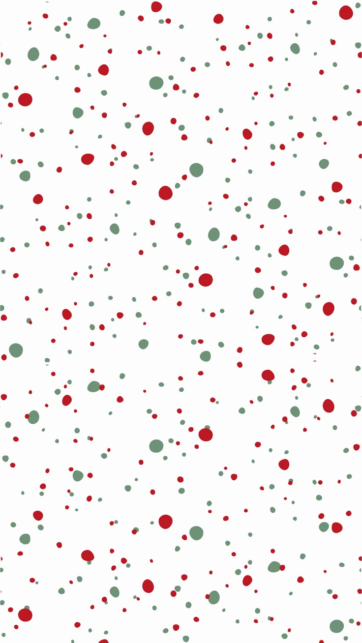 red and green dots on white background