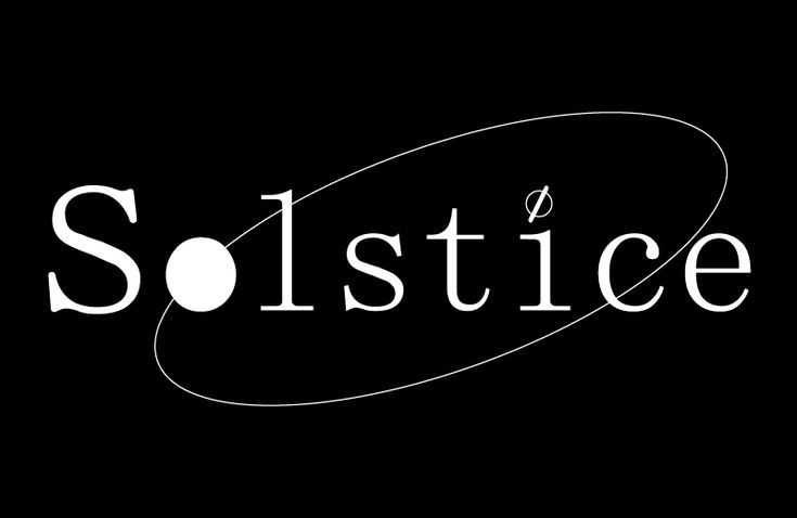 the logo for solstice is shown in black and white with an oval shape