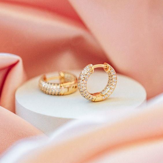 $110.00 Rose Gold Jewelry Photography, Fine Jewelry Photography Ideas, Hoop Earring Photography, Simple Jewelry Photography Ideas, Hoop Earrings Photography, Diamond Jewelry Photography Ideas, Gold Photography Jewelry, Aesthetic Jewelry Photography Ideas, Silver Jewelry Photography Ideas