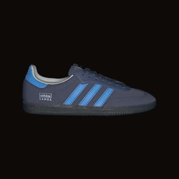 adidas Samba OG Shoes - Blue | Unisex Lifestyle | adidas US Adidas Samba Blue, Adidas Samba Shoes, Samba Og Shoes, Football Trainer, Retro Silhouette, Indoor Football, Samba Shoes, Prom 2024, Adidas Samba Og