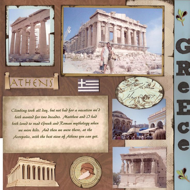 a collage of ancient greek architecture including the parthenies