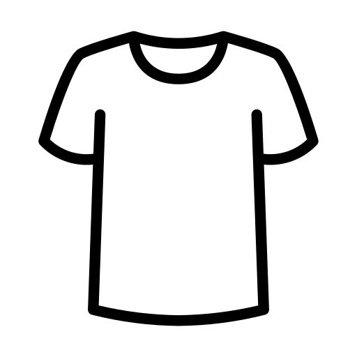 a black and white t - shirt icon on a white background with clippings