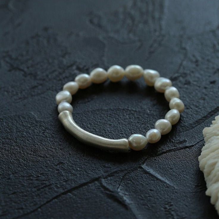 Neutral Chic Bamboo Knot Pearl Bracelet - floysun Cool Aesthetic, Edison Pearls, Modern Chinese, Tiger Eye Stone, Natural Pearl, Recycled Sterling Silver, Natural Pearls, Neutral Tones, Pearl Bracelet