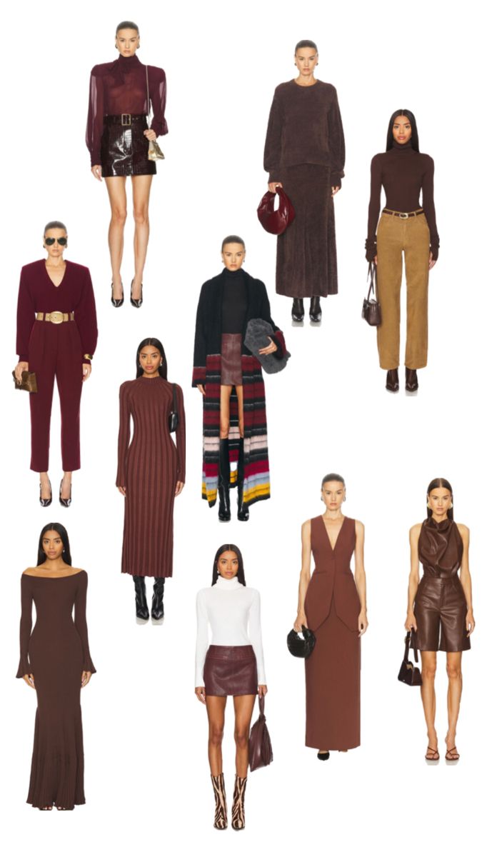 Via revolve/ fwrd Maroon Outfits, Maroon Outfit, What To Wear, Outfit Inspirations, Ootd, How To Wear