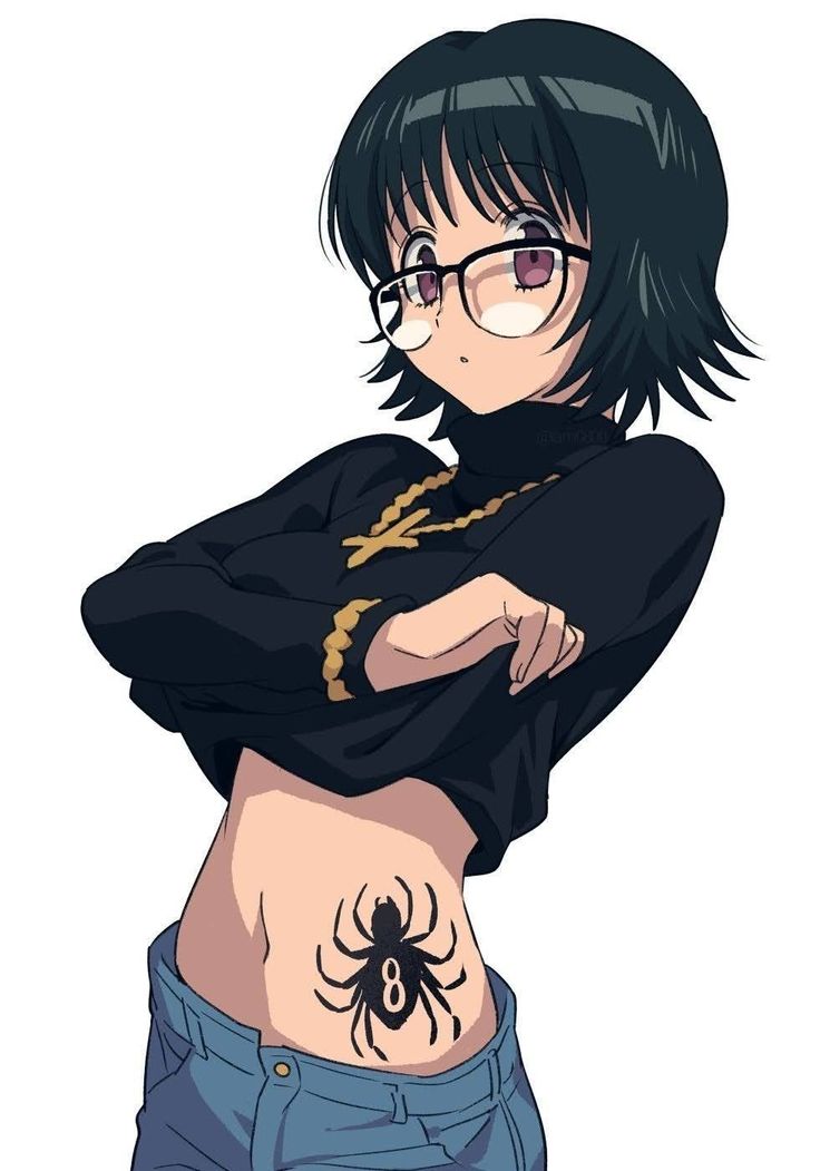 Anime Spider Tattoo, Anime Spider, Hunter Spider, Hunter X Hunter Shizuku, Hunter Tattoo, Hxh Characters, Spider Tattoo, Tattoo Girl, Japon Illustration