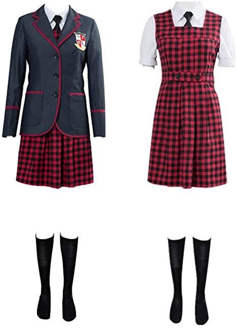 Umbrella Academy Uniform Girl, Tua Uniform, Red School Uniform Aesthetic, Umbrella Academy Outfit Ideas, Tua Outfits, Umbrella Academy Costume, Umbrella Academy Outfit, Umbrella Academy Uniform, Costume School Uniform