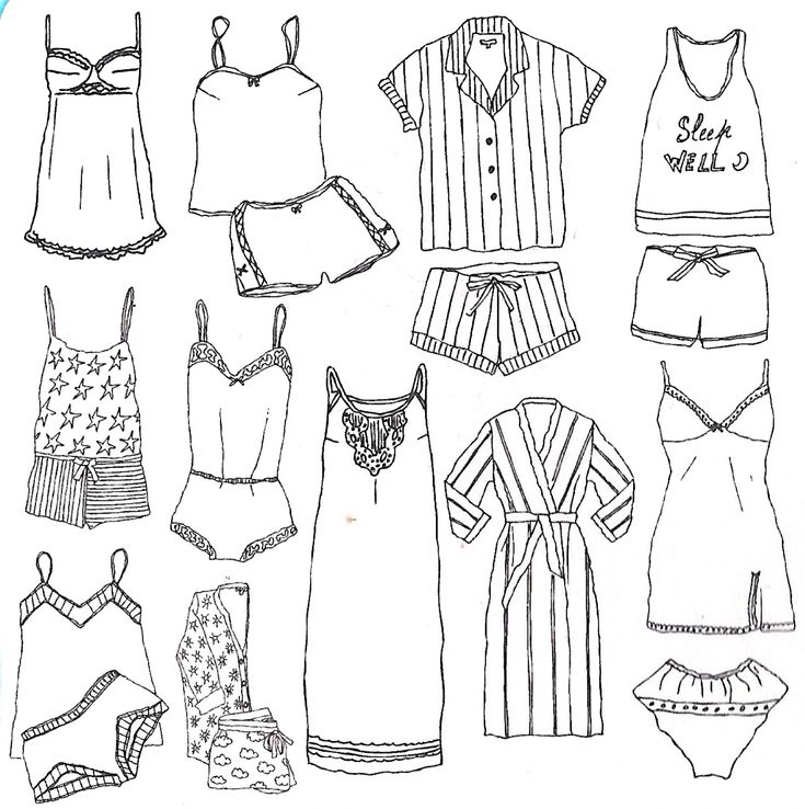 paper doll clothes that include swimsuits and panties