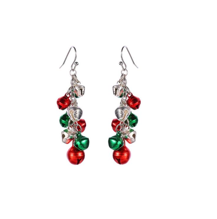 PRICES MAY VARY. The Christmas Jingle Bell Dangle Earrings Are Made Of Hypoallergenic metal for sensitive ears, 14K White Gold Plated, High Quality Plating & Polished, Cute Dangling Earrings. Top piercing fish hook closure, Green, Red, Silver Colors Jingle Bell Balls, Highest Quality Craftsmanship, Lightweight and Comfort Fit. Great Gift for Thanksgiving Day, Christmas And New Year. Fashion Elegant Dangling Jewelry, Well matched for dress, appointment, daily, party and any other occation Ideal G Tinkle Bell, Gift For Bff, Diy Earrings Easy, Red Green Christmas, Christmas Jingles, Christmas Festival, Beaded Christmas Ornaments, Great Gifts For Women, Bead Work Jewelry