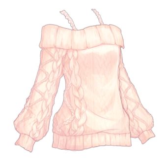 a drawing of a top with ruffles on the shoulders and long sleeved sleeves