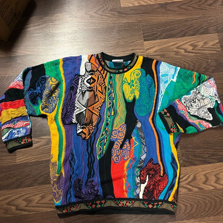 Rare Vintage Coogi Sweater. Excellent Condition Coogi Sweater, Sweater Streetwear, Grandpa Sweater, 90s Dress, 90s 2000s, Ugly Sweater, Colorful Sweaters, Dream Closet, Sweater Dress