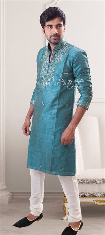 12553, Kurta Pyjamas, Cotton, Linen, Stone, Aari, Machine Embroidery, Sequence, Blue, White and Off White Color Family; $99 Fitted Blue Fabric With Chikankari Embroidery, Transitional Blue Kurta For Traditional Ceremonies, Blue Traditional Fitted Embroidered Fabric, Blue Embroidered Fabric For Diwali Designer Wear, Ceremonial Blue Kurta For Festivals, Blue Ceremonial Kurta For Festivals, Ceremonial Blue Kurta With Chikankari Embroidery, Traditional Blue Sherwani With Pallu, Embroidered Blue Sherwani For Festivals