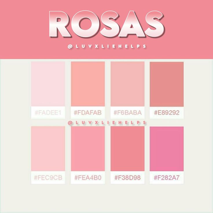 the color scheme for roses is shown in pink and white, with different shades to choose from