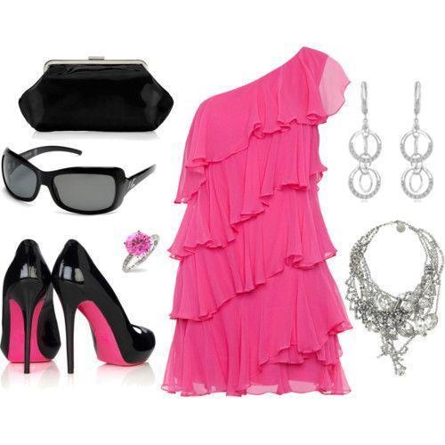 Pink and black! So me! New Years Eve Outfits, Pink Outfits, Passion For Fashion, Classy Outfits, Pretty Dresses, Perfect Dress, Pretty Outfits, Pink Dress, Dress To Impress