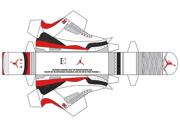 an air jordan shoe paper model