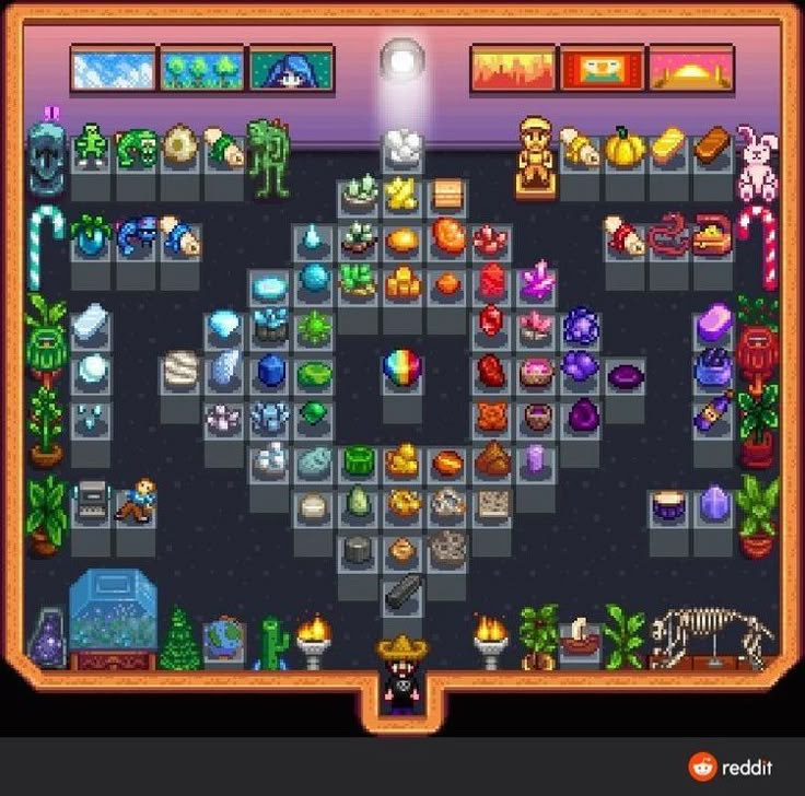 an image of a game screen with many items