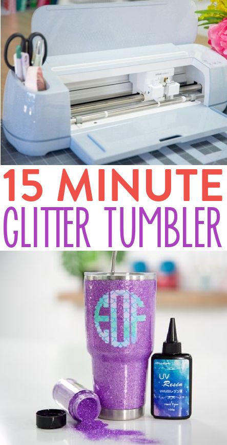 the 15 minute diy glitter tumbler is perfect for any crafter to use