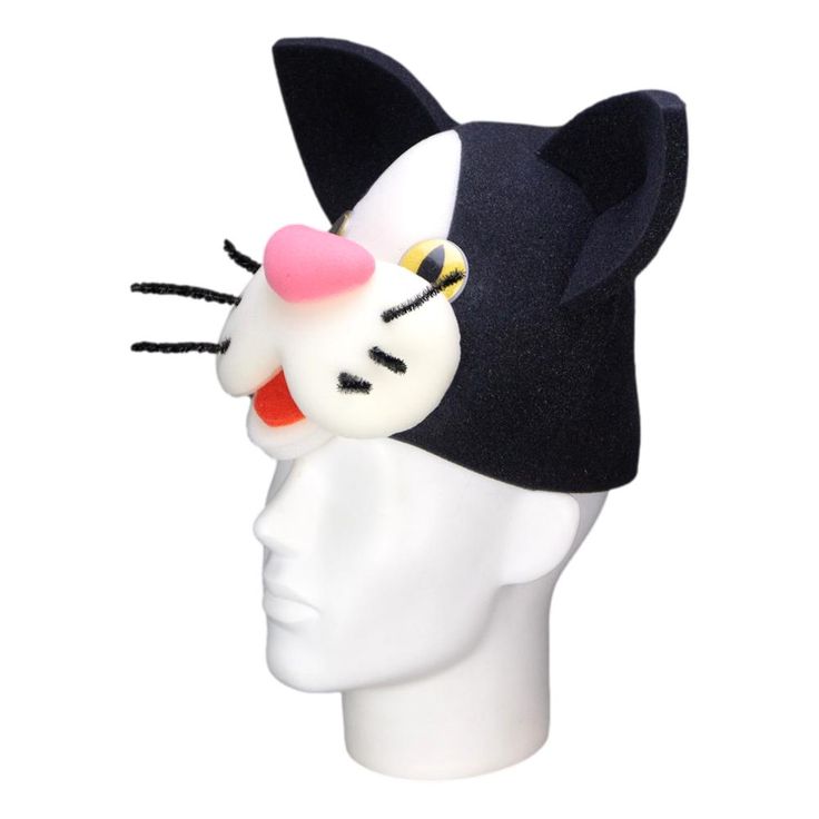 This Cat Hat will definitely make you stand out at your next Party, Hora Loca, Wedding, Corporate Event, Birthday, Quinceanera, or Halloween Party! It can be used as a wedding hats, top hats, photo booth props, or a party favor. Novelty Cat Ears Costume Hat For Cosplay, Novelty Costume Hat With Cat Ears, Themed Costume Hat With Cat Ears, Adjustable Novelty Mini Hat For Cosplay, Adjustable Cat Ears Costume Hat For Halloween, Adjustable Cat Ears Headpiece For Halloween, Novelty Hat For Cosplay Costume Accessories, Halloween Cat Ears Costume Accessories, Novelty Costume Hat For Cosplay