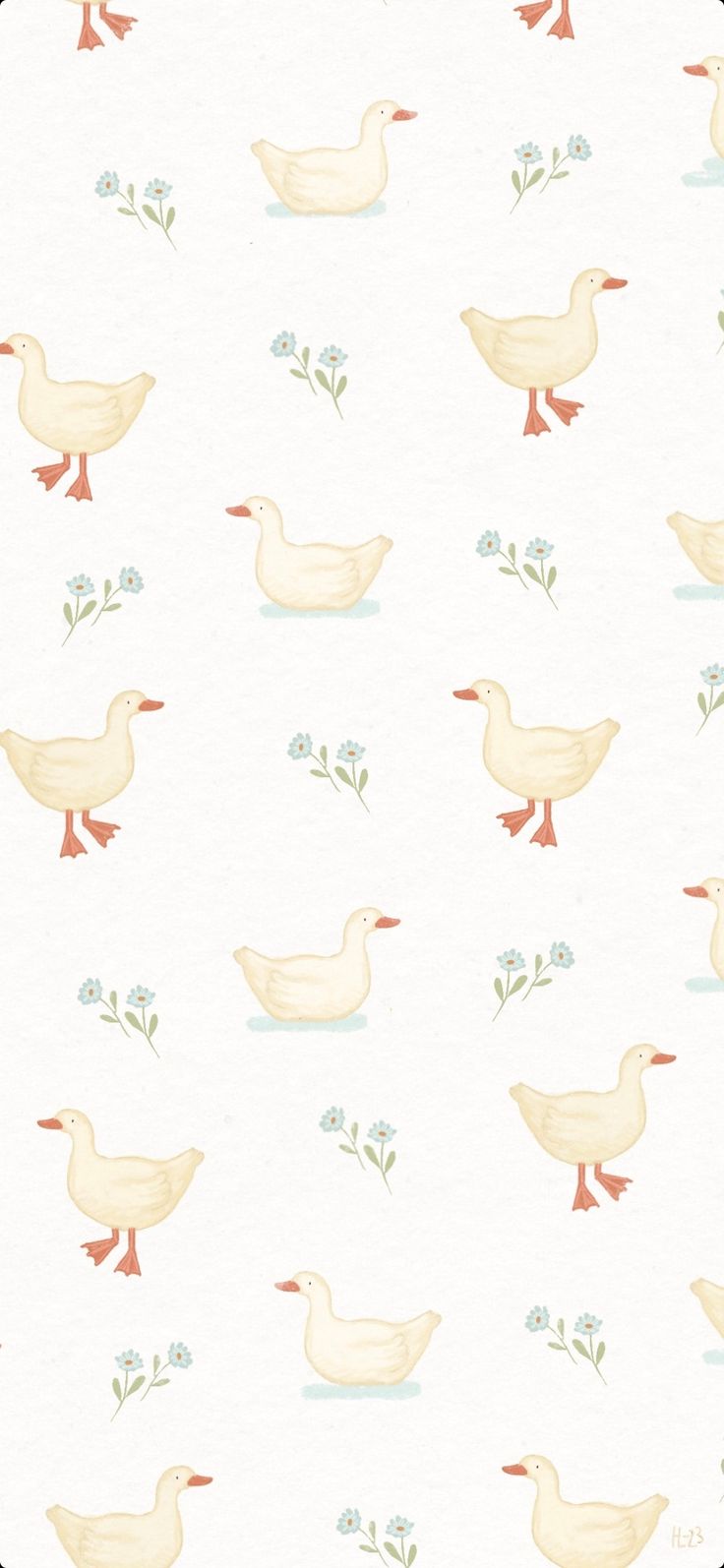 White Duck Wallpaper, Cute Spring Phone Backgrounds, Baby Iphone Wallpaper, Simple Cute Lockscreens, Cutesy Wallpaper Iphone, Fun Ipad Wallpaper, Nursery Background, Duck Wallpaper Iphone, Iphone Wallpaper Birds