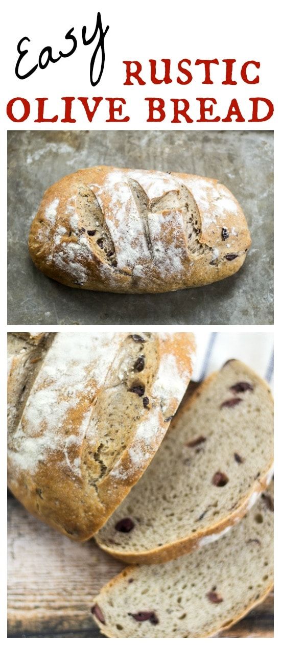 an easy rustic olive bread recipe that is ready to be eaten