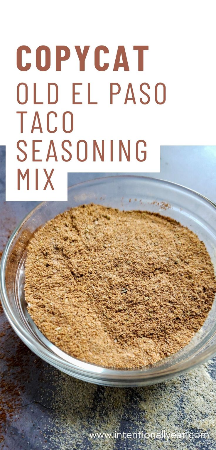 image of spice blend in a glass dish Copycat Ortega Taco Seasoning, Old El Paso Fajita Seasoning Recipe, Ortega Taco Seasoning Recipe, Beef Taco Seasoning Recipe, Old El Paso Enchilada Sauce Recipe, El Paso Taco Seasoning Recipe, Old El Paso Taco Seasoning Recipe, Taco Season, Taco Seasoning Mix Recipe