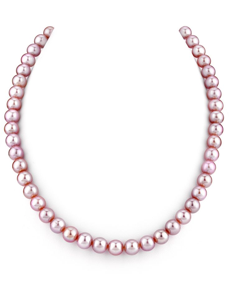 This 6.5-7.0mm pink Freshwater pearl necklace is certain to be a favorite for any occasion. This pearl necklace is compiled of AAA quality hand-picked pearls with an 'high' grade luster. The pearl necklace is a beautiful lavender color and comes affixed with an elegant clasp. Cute Pink Necklace, Formal Pink High Luster Necklace, Classic Pink Necklace For Formal Occasions, Elegant Pink Pearl Necklace For Anniversary, Pink Pearls, Formal Pink Akoya Pearl Necklace, Classic Pink Round Necklace, Pink Akoya Pearl Necklaces With Round Beads, Cute Pink Pearl Necklace