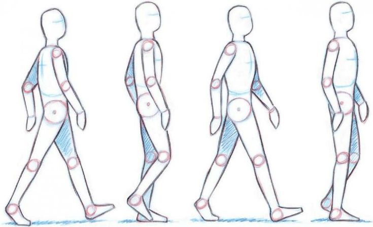 an image of a man's body in three different positions