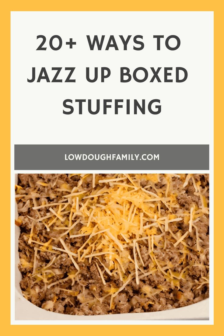 20+ Ways to Jazz Up Boxed Stuffing Recipes With Box Stuffing, Stove Top Stuffing Mix Recipes, Dressed Up Stove Top Stuffing, Recipes Using Boxed Stuffing, Box Stuffing, Sausage And Stove Top Stuffing, Stuffing Using Stove Top, Upgrade Box Stuffing, Stuffing From A Box Recipe