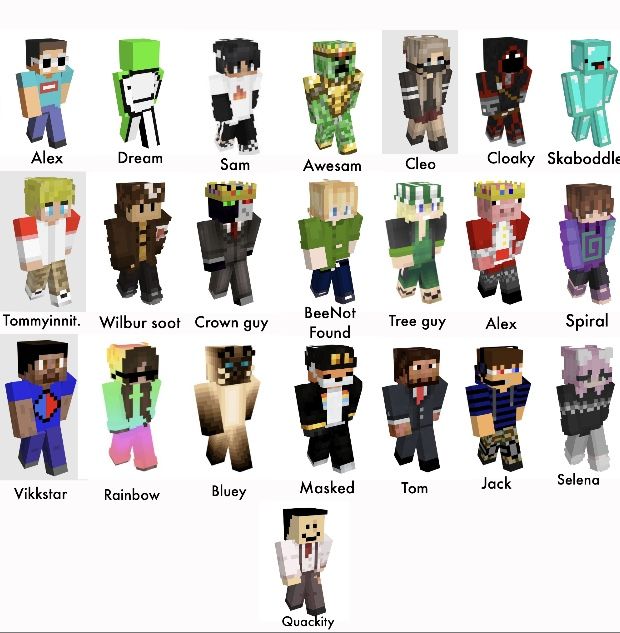 the different types of minecraft characters