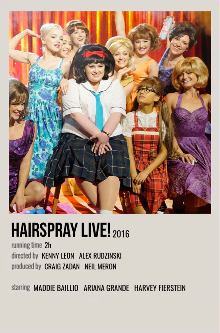 the poster for hairspray live shows women in skirts and dresses with their arms around each other