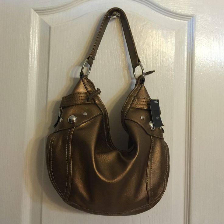 ***Mossimo***Small Bronze Hobo Handbag With Zip Closure. Has An Interior Zipper Compartment And 2 Wall Pocket. New With Tags. Bag Is In Mint Condition. No Trades. Shopping Hobo Bag With Metal Hardware And Double Handle, Double Handle Hobo Bag With Metal Hardware For Shopping, Shopping Hobo Shoulder Bag With Metal Hardware, Satchel With Metal Hardware For Shopping, Shopping Bags With Metal Hardware In Tote Shape, Metal Hardware Satchel For Shopping, Shopping Satchel Shoulder Bag With Metal Hardware, Shopping Satchel With Metal Hardware, Hobo Tote Bag With Metal Hardware For Errands