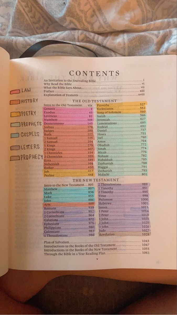 an open book with lots of text on the page and numbers in each section,