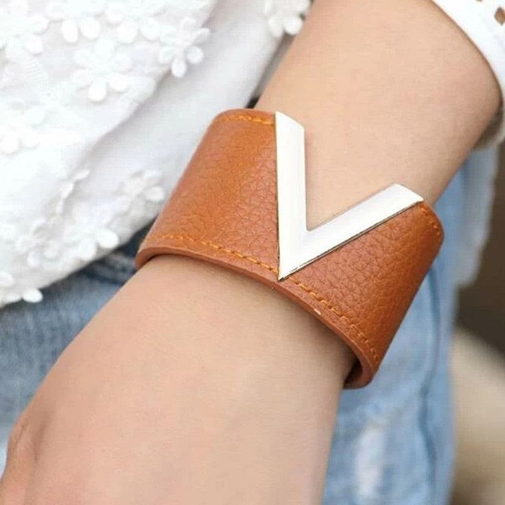 Our V shaped Kirykle style European genuine Leather Bracelets are trendy and retro, Our V shape Wide bracelets are made with adjustable straps 20 cm in size to fit most wrist size. Trendy Brown Bracelet As Fashion Accessory, Trendy Brown Bracelets As Fashion Accessory, Trendy Brown Wristlet For Everyday, Trendy Brown Leather Bracelet, Trendy Brown Wristlet For Gift, Trendy Brown Wristlet Perfect As Gift, Trendy Brown Wristlet Perfect For Gifts, Big Bracelets, Wrap Bangles