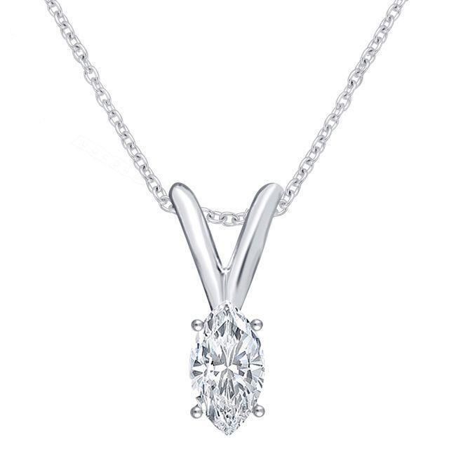 Marquise Solitaire, Diamond Necklace Pendant, Diamond Facts, Solitaire Diamond Pendant, Dainty Diamond Necklace, Diamond Pendants, Hot Jewelry, Solitaire Diamond, White Necklace