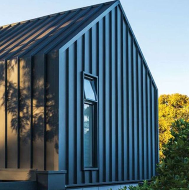 the house is made out of metal sheets