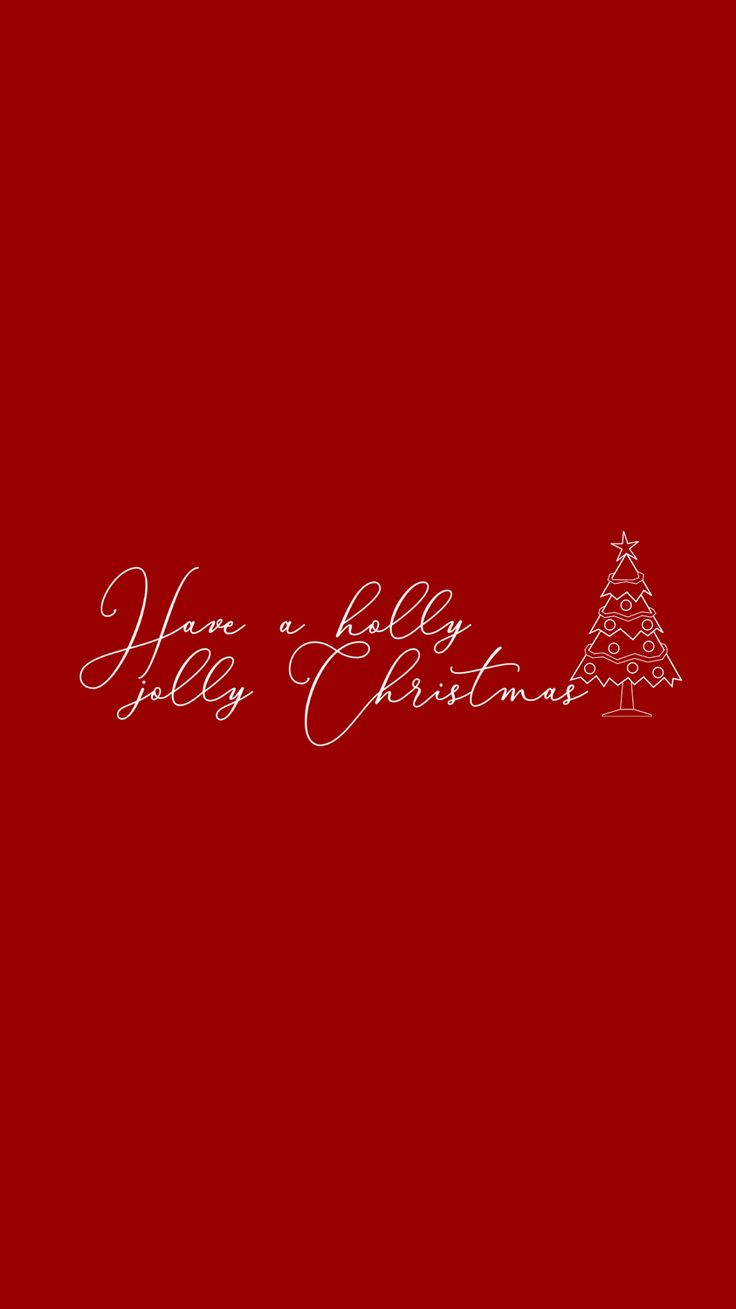 a red christmas card with the words hope, holly and christmas tree