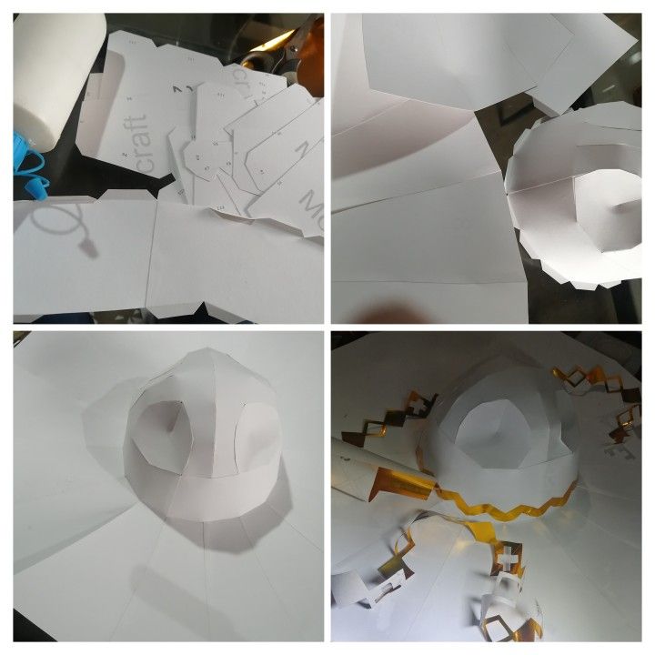 the process of making an ornament out of paper