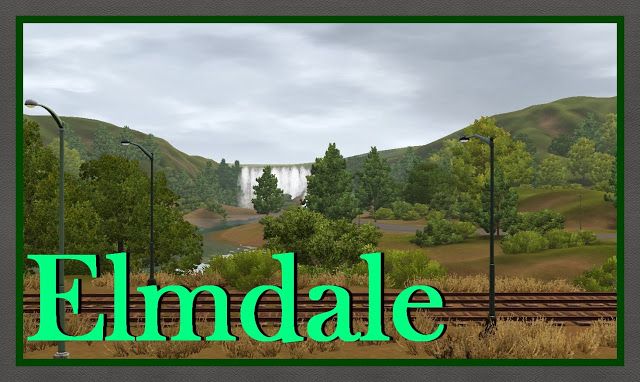 the words emdale are in front of a scenic landscape