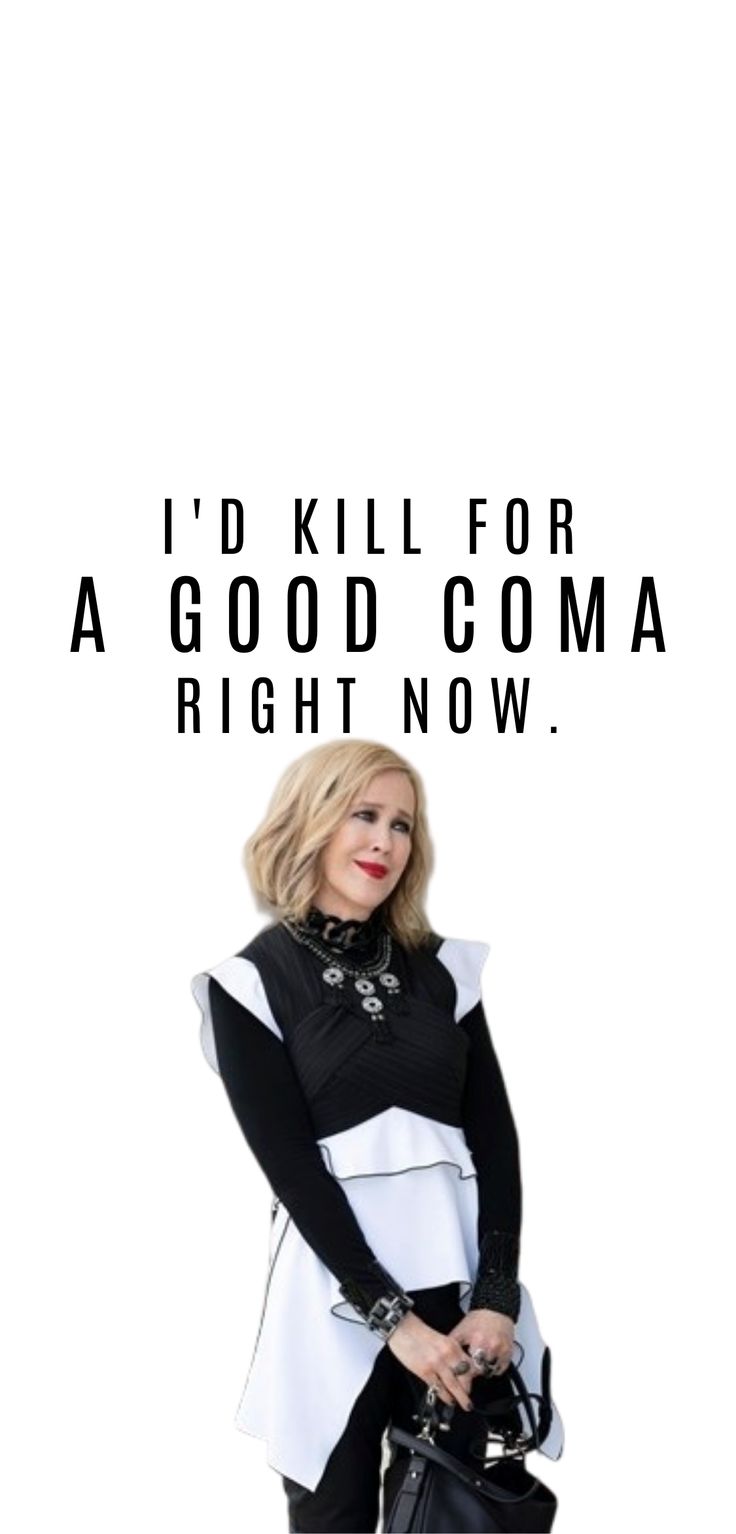 a woman standing in front of a white background with the words i'd kill for a good goma right now