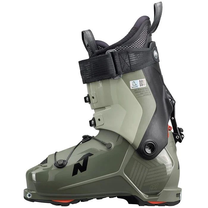 a pair of ski boots with black and grey accents