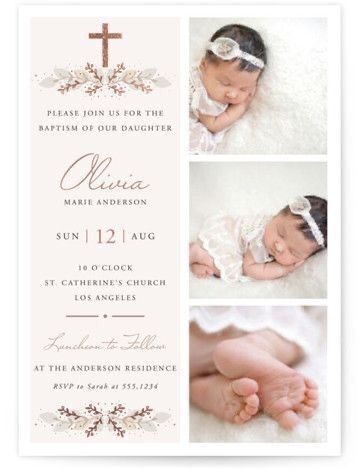 Baptismal Giveaways, Baby Dedication Party, Baby Dedication Invitation, Christening Themes, Dedication Invitations, Christening Thank You Cards, Dedication Ideas, Baptism Card, Baptism Invitations Girl