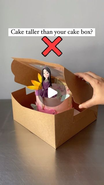 someone is opening a cake box with a doll inside