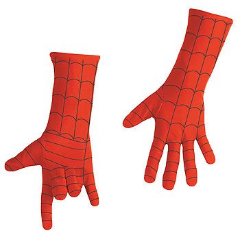 spider - man gloves are shown on a white background