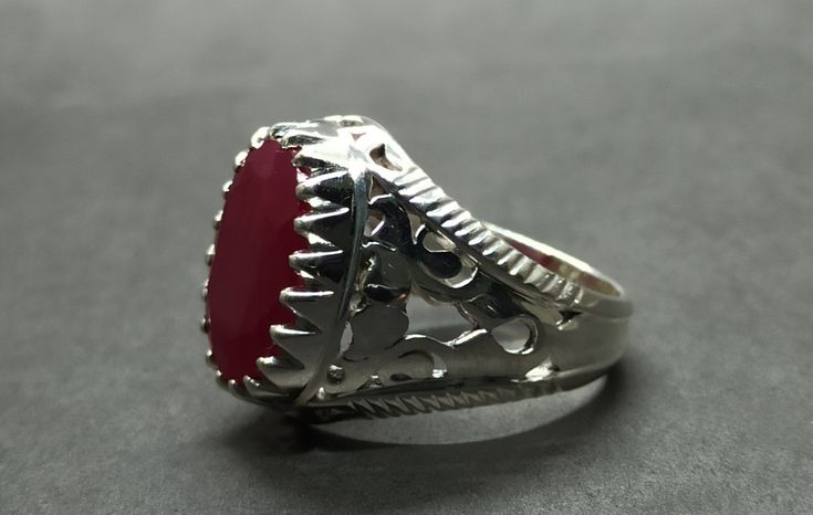 Oval Cut Pigeon Red Ruby Sterling Silver 925 Handmade Mens Ring Yaqoot Ring Product: Ring Gemstone: Ruby Color: Red Handmade Ring It is heated and treated (lab created) but High Quality Ruby with pure 925 Sterling Silver Handmade Ring. Traditional Oval Ruby Ring, Traditional Oval Ruby Ring As Gift, Red Oval Engraved Ring With Polished Finish, Traditional Oval Ruby Ring For Anniversary, Traditional Red Rings For Anniversary, Traditional Red Ruby Ring For Anniversary, Hallmarked Oval Red Ruby Ring, Hallmarked Oval Ruby Ring In Red, Traditional Red Ruby Anniversary Ring