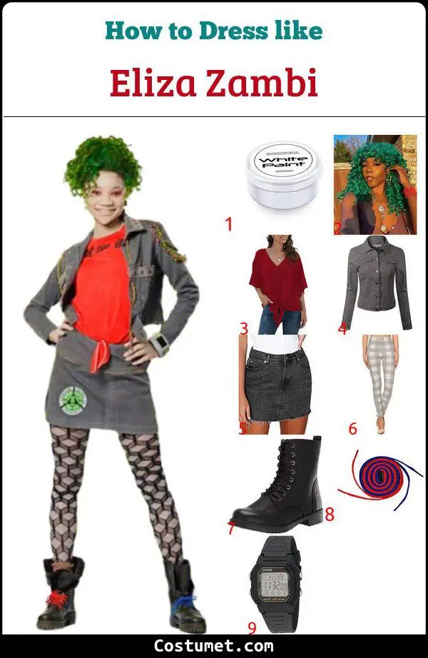 Zombies Eliza Costume, Addison From Zombies Costume, Zombies 2 Costumes, Disney Zombies Costumes, Zombie Outfit Ideas, Eliza Zombies, Zombie Costume Women, Zombies Costume, Zombie Costume Kids