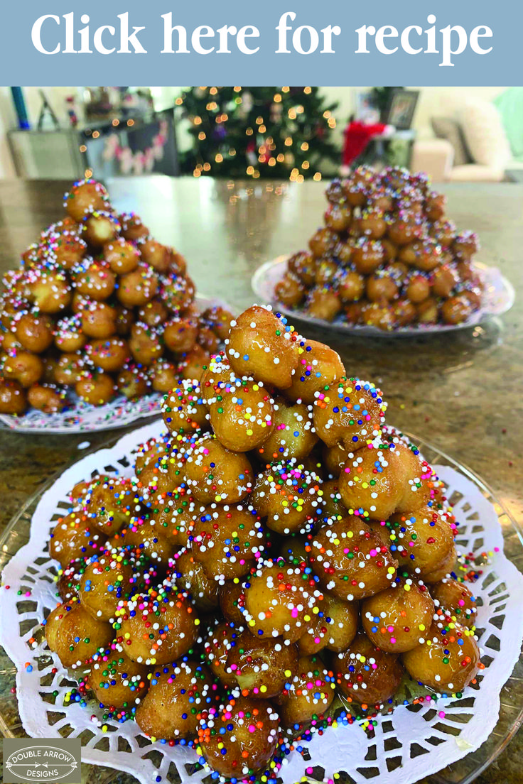 two plates filled with donuts covered in sprinkles on top of a table