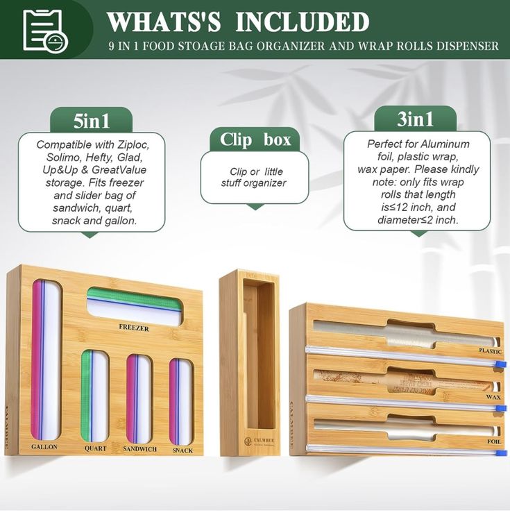 what's included in this wooden storage organizer and holder?