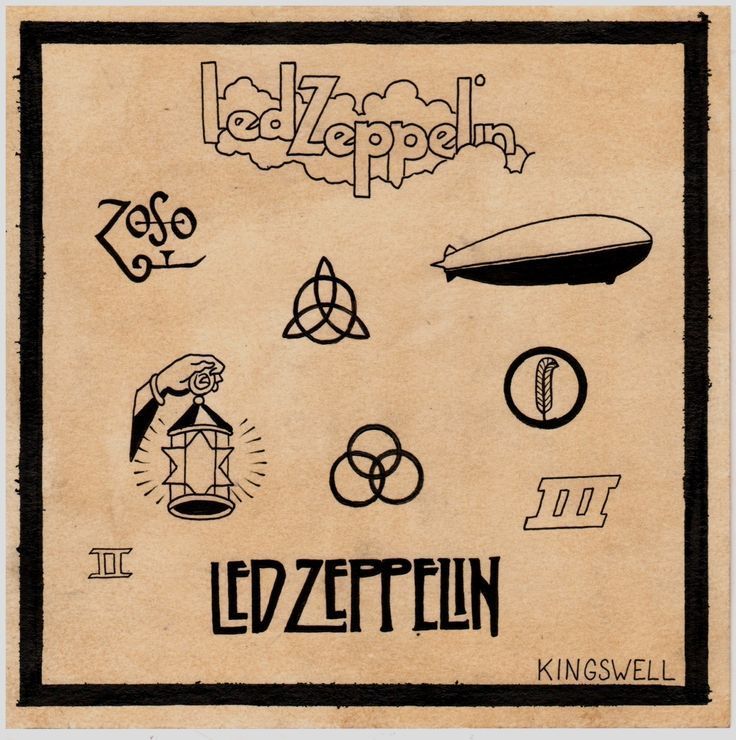 an old postcard with various symbols and words in black ink on parchment paper that says ledzettin